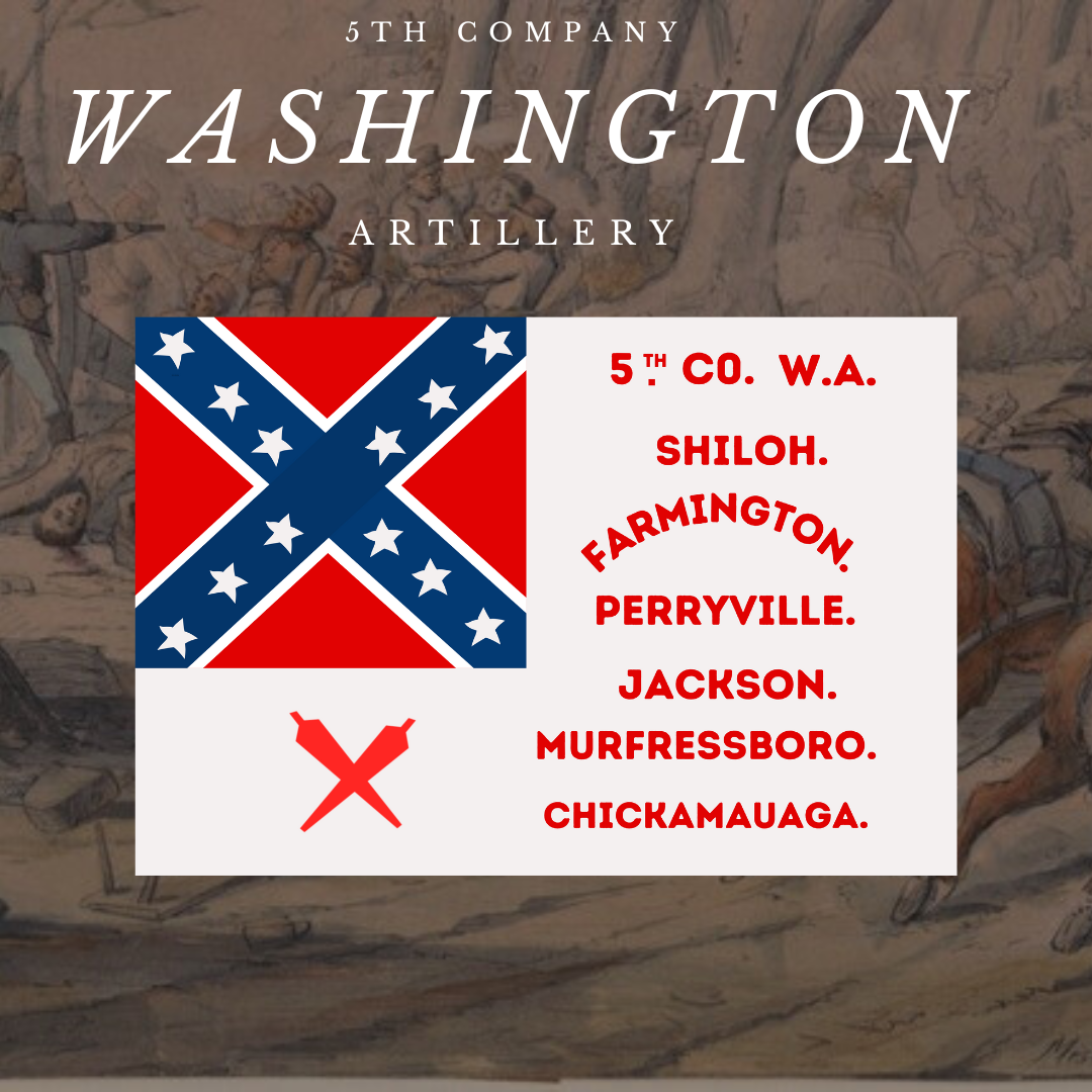 5th Company Washington Artillery 2nd National Flag Stickers/Magnets