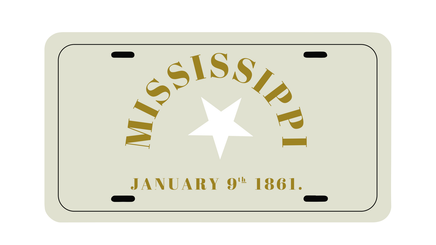 Pontotoc Minutemen, Company G - 2nd Mississippi Infantry Car Tag/Plate