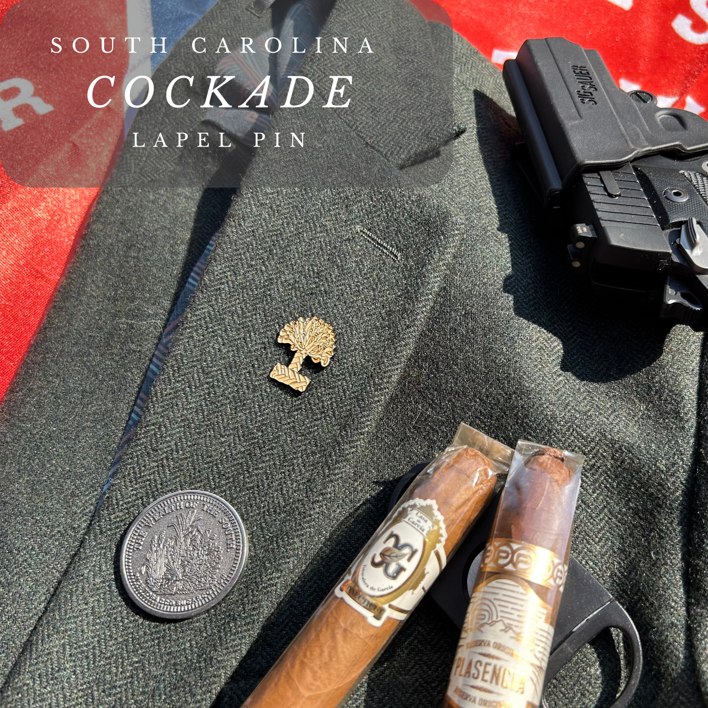 Secession Cockade Lapel Pins