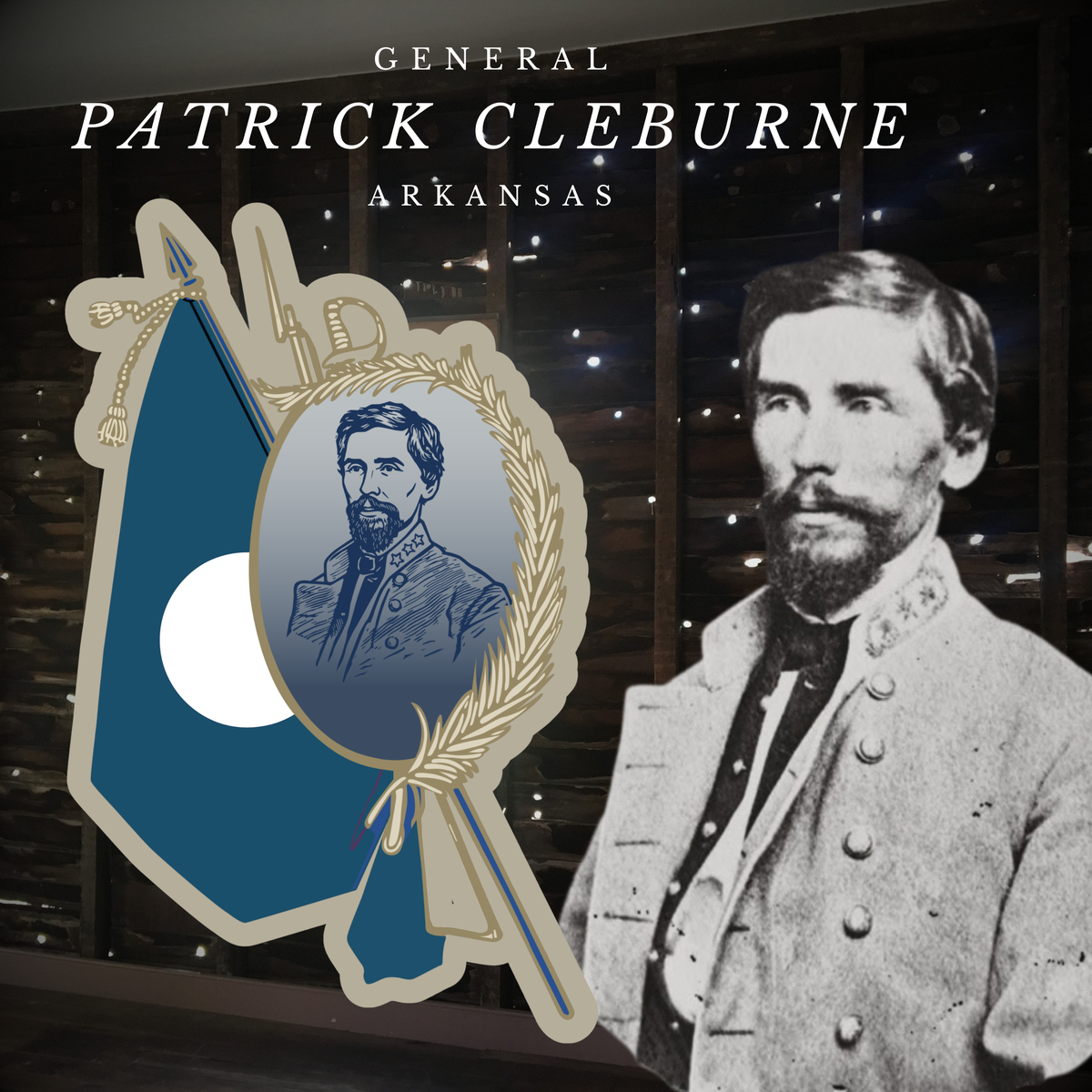 General Patrick Cleburne Sticker/Magnet