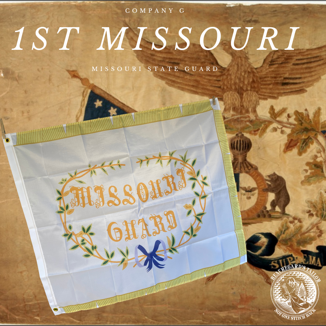 "Missouri Guard" 1st Missouri Infantry (Missouri State Guard) Company G Flag Close-Out