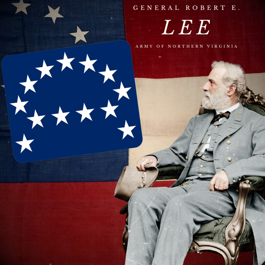 General Robert E. Lee Headquarters Flag Canton Magnet/Stickers