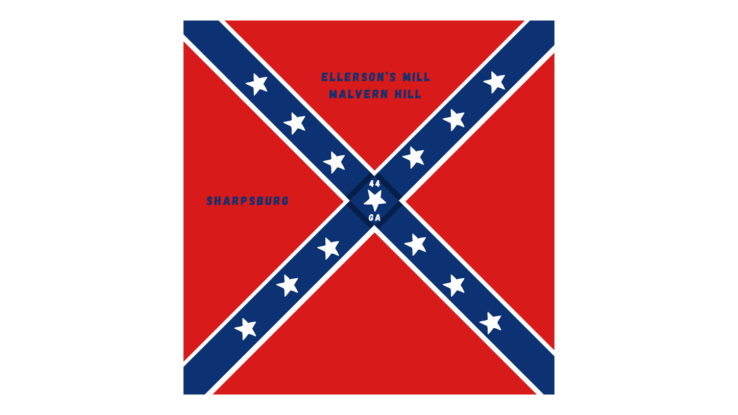 44th Georgia Infantry Flag Stickers/Magnet