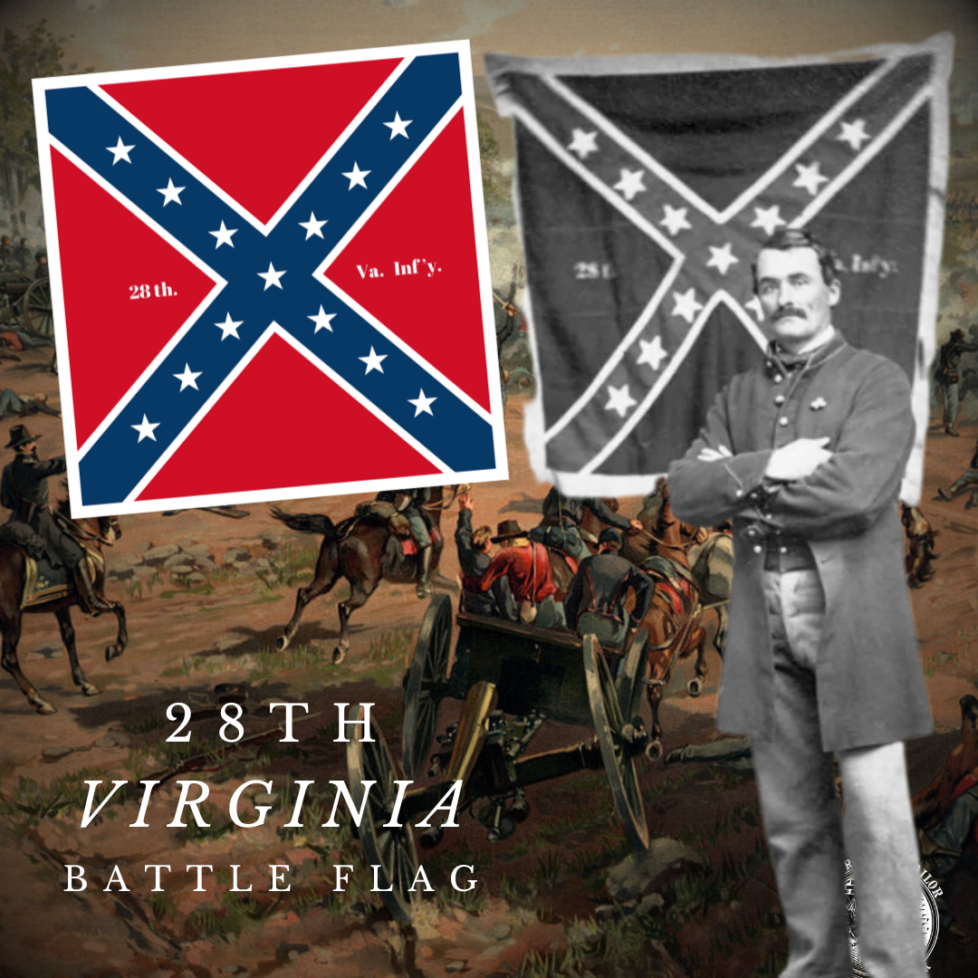 28th Virginia Infantry Regimental Flag Sticker