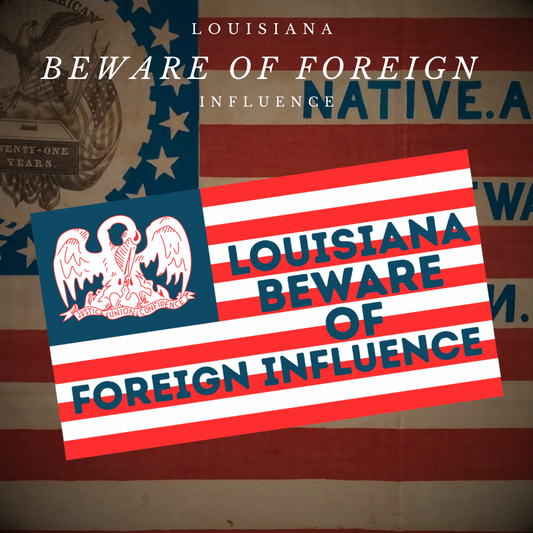 "Louisiana Beware of Foreign Influence" Sticker/Magnet