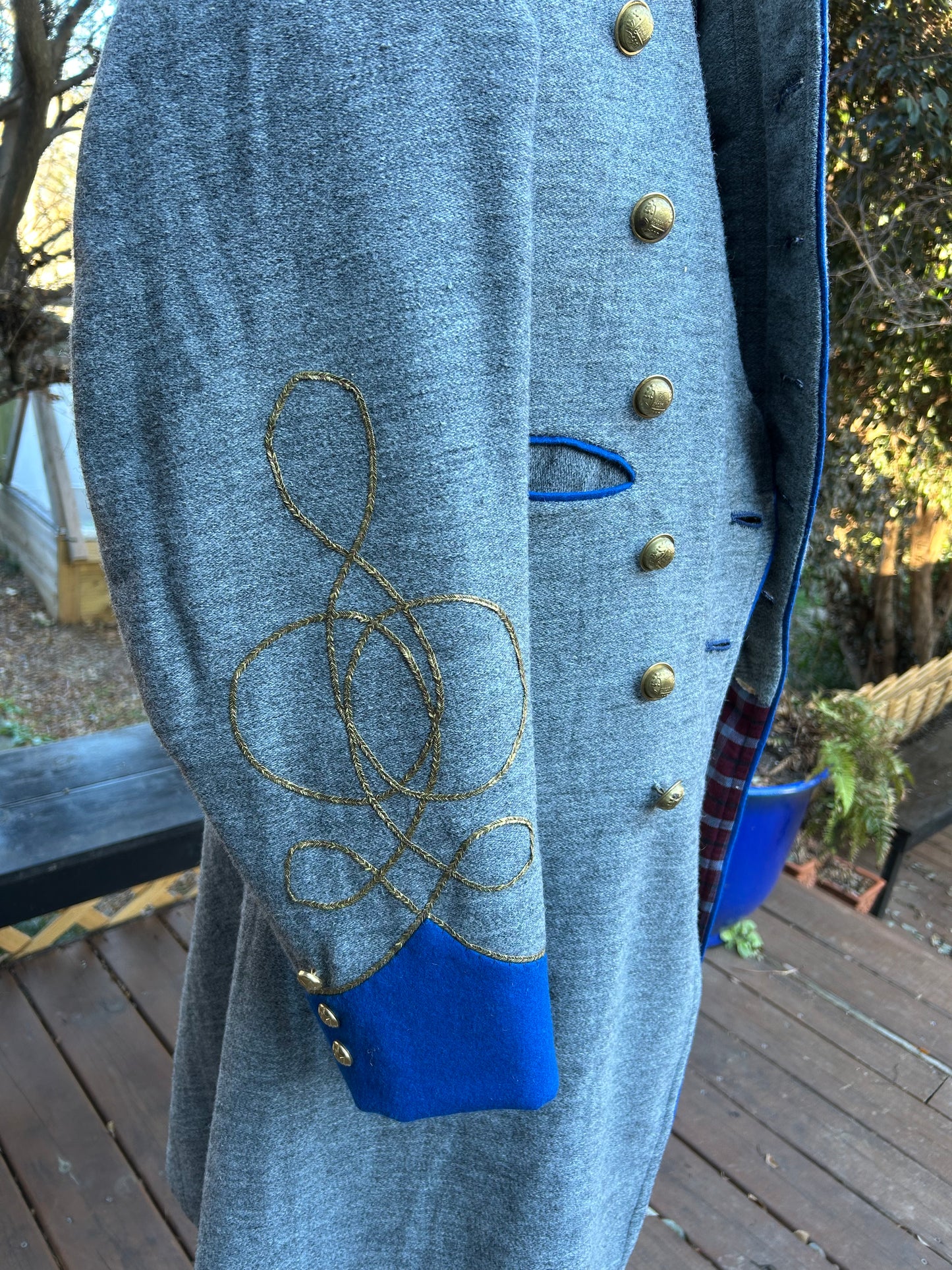 Confederate Officer Frock Coat - Trimmed Jean Company Grade