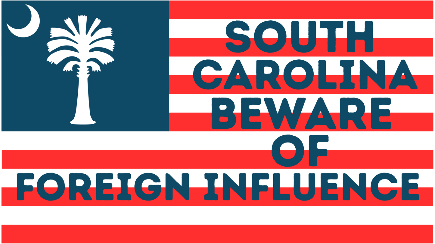 "Beware of Foreign Influence" State Car Tag/Plate