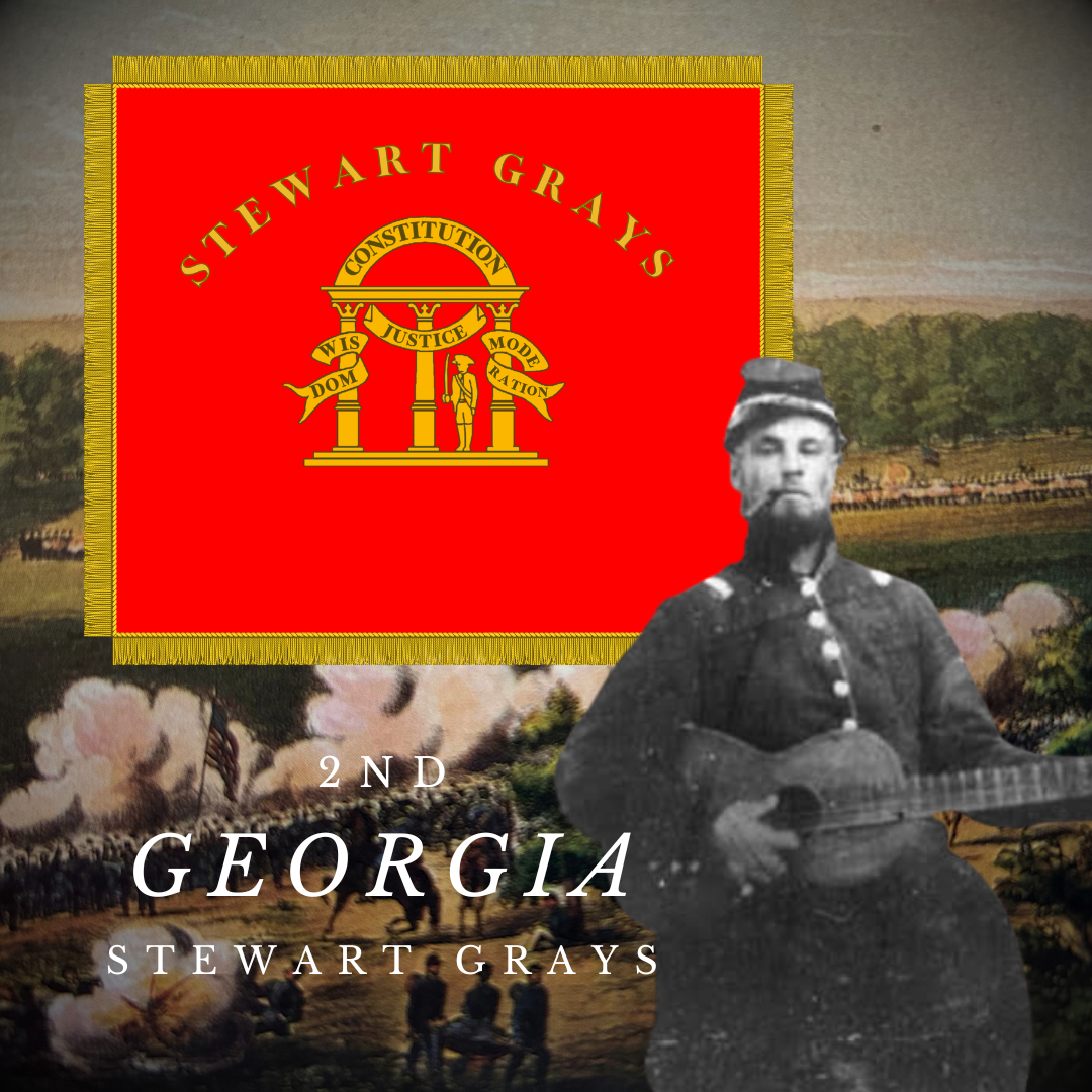 "Liberty's Last Analysis is But the Blood of the Brave." 2nd Georgia Volunteers - Company K Flag