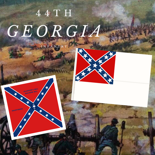 44th Georgia Infantry Flag Stickers/Magnet