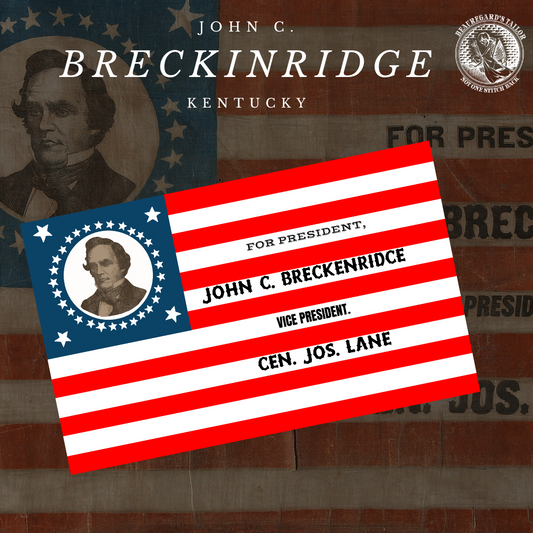John C. Breckinridge 1860 Campaign Flag Stickers