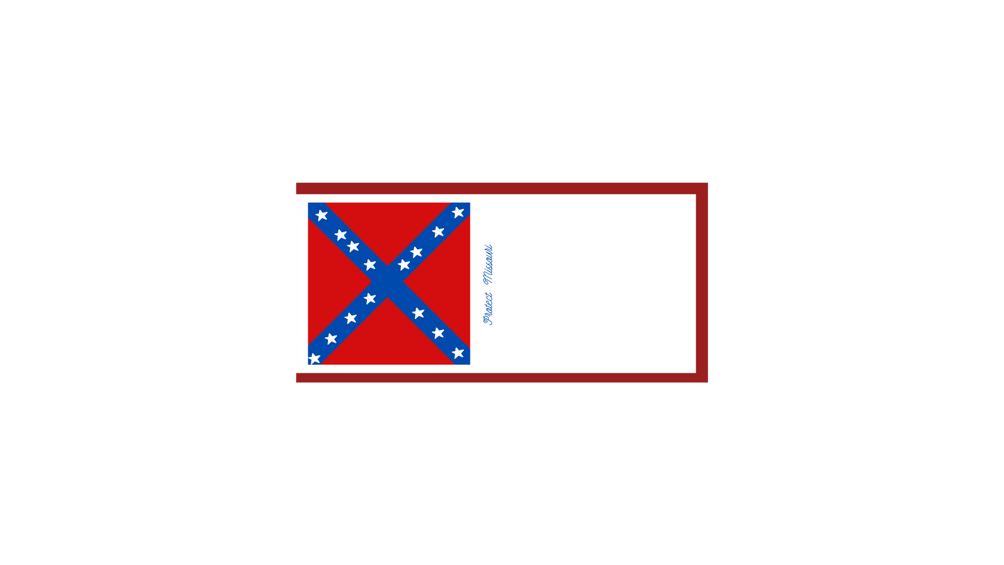 "Protect Missouri" Camden Point, Missouri "2nd National" House Flag