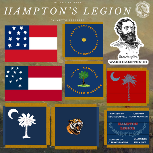 Hampton's Legion Flag Sticker/Magnet Collection