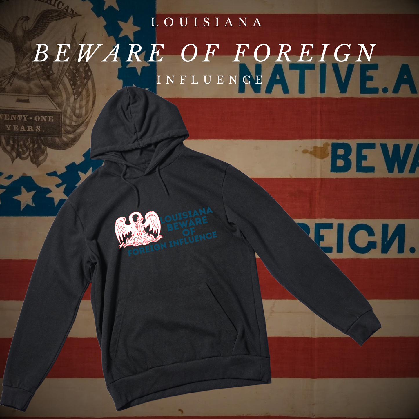 "Louisiana Beware of Foreign Influence" Hoodie