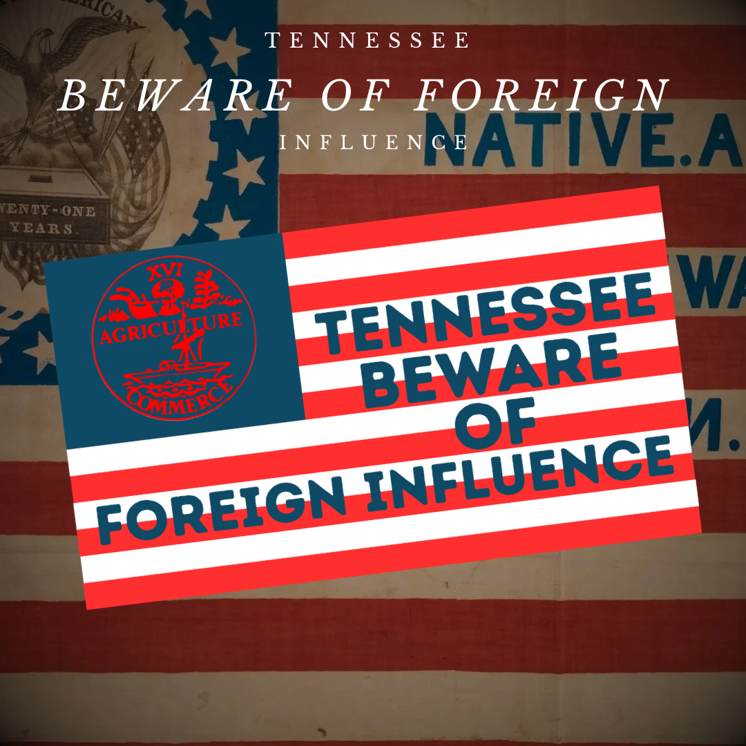 "Tennessee Beware of Foreign Influence" Sticker/Magnet
