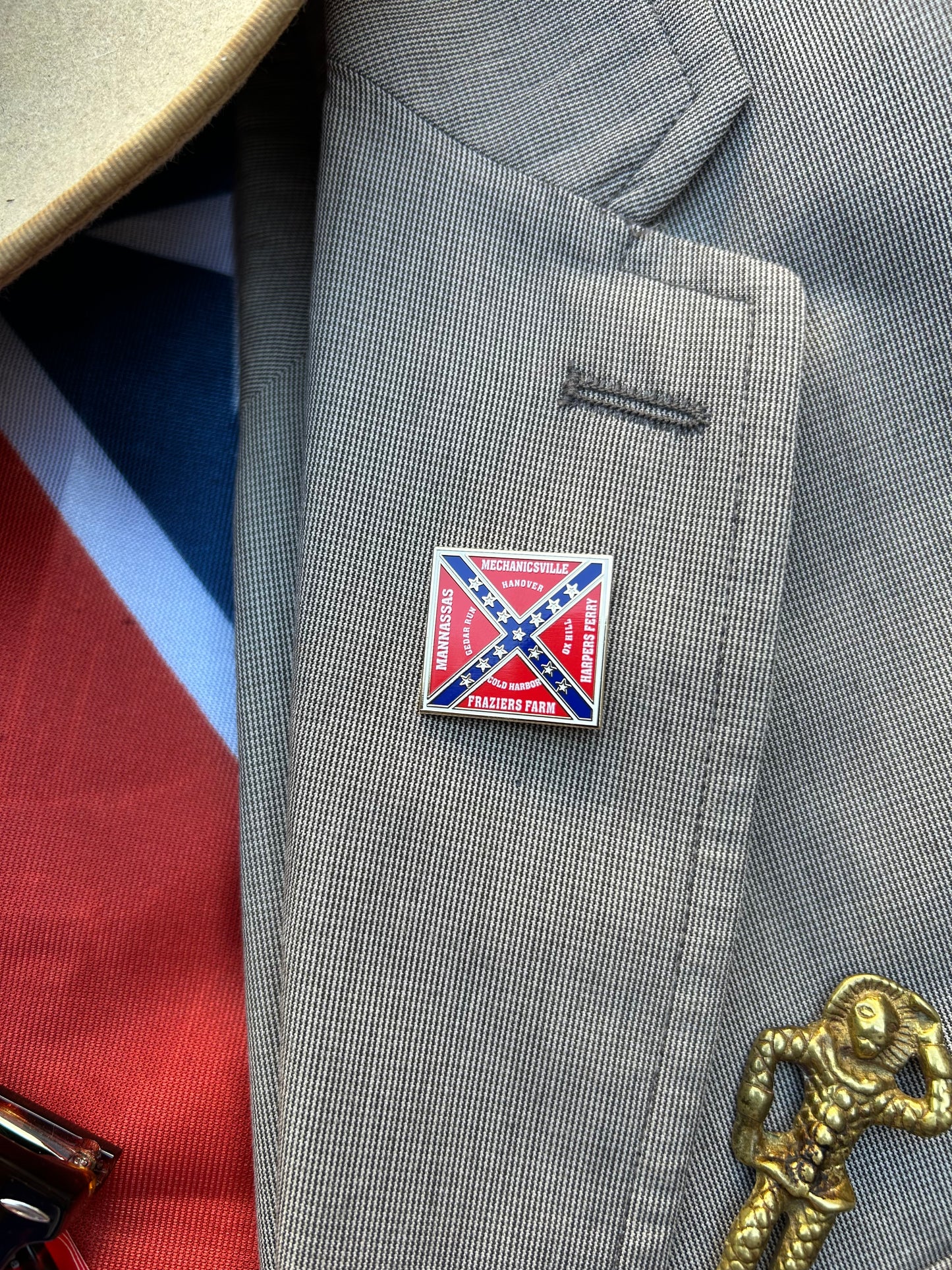 28th North Carolina Battle Flag Lapel Pin