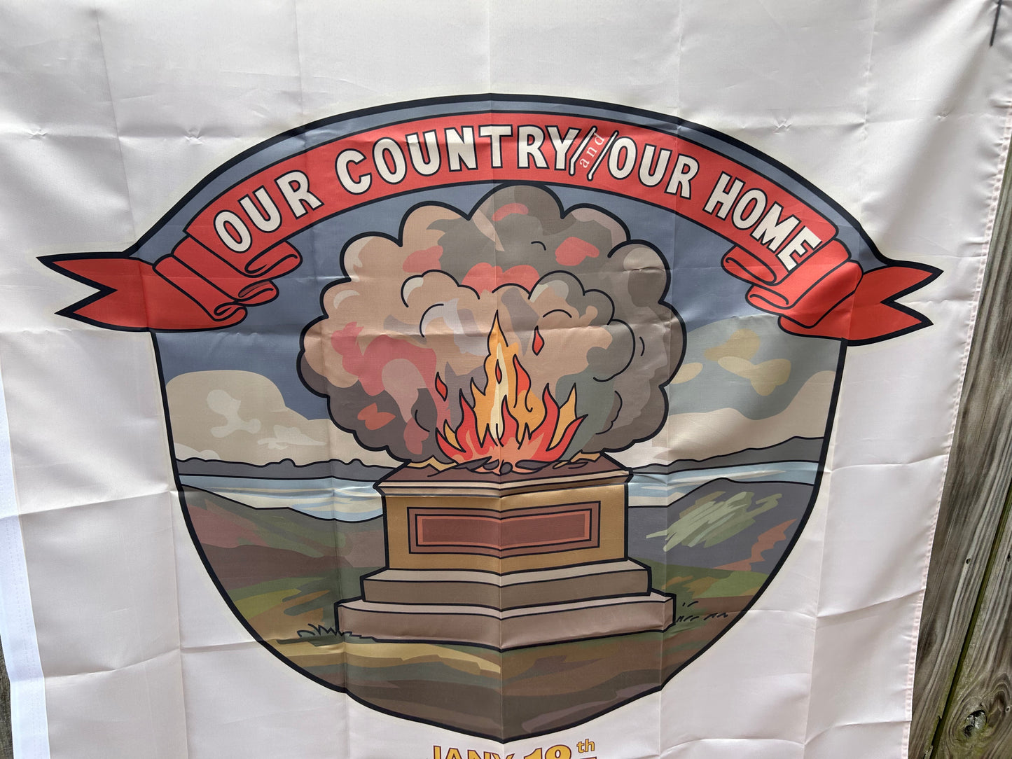 "Our Country and Our Home" Effingham Guards Militia Flag
