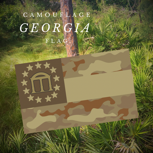 Georgia State Flag  "Camouflage" Stickers/Magnets