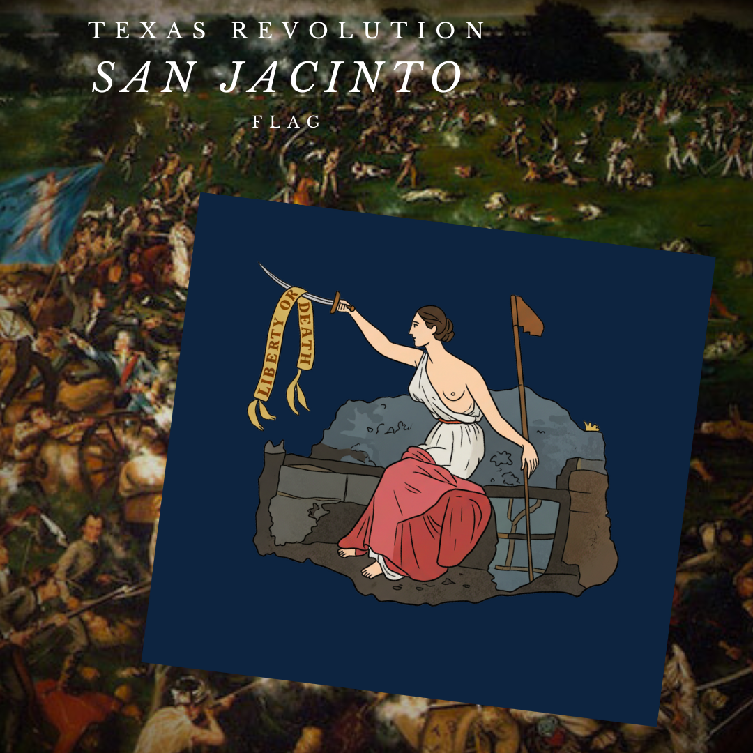 San Jacinto Texas Revolution Flag Stickers/Magnet