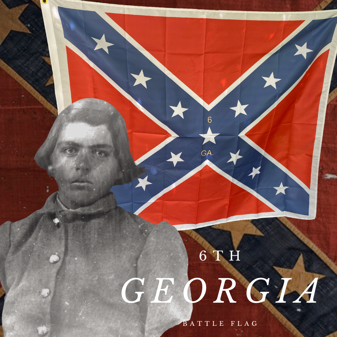 6th Georgia Infantry Battle Flag House Flag