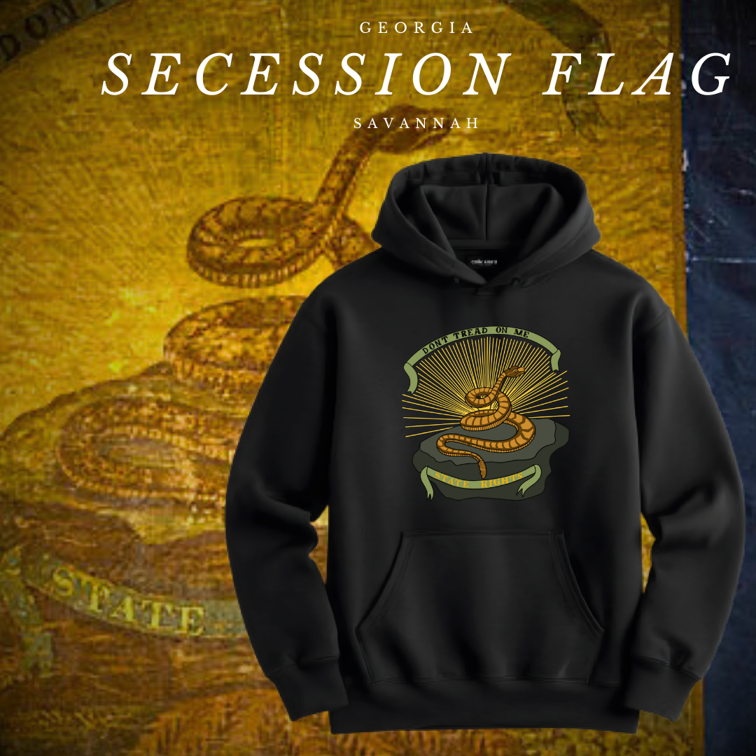 "State Rights - Don't Tread on Me" Georgia Secession Flag Hoodie