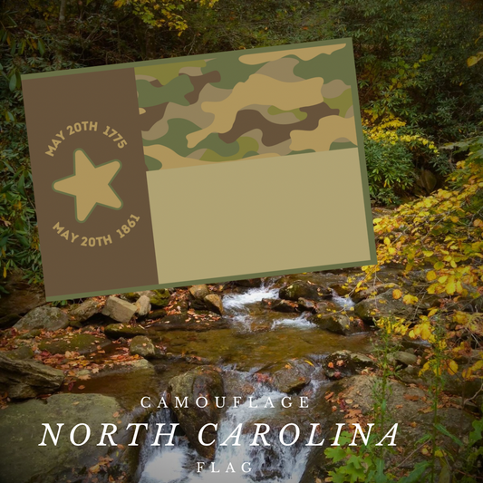 North Carolina Camouflage Flag Stickers/Magnets