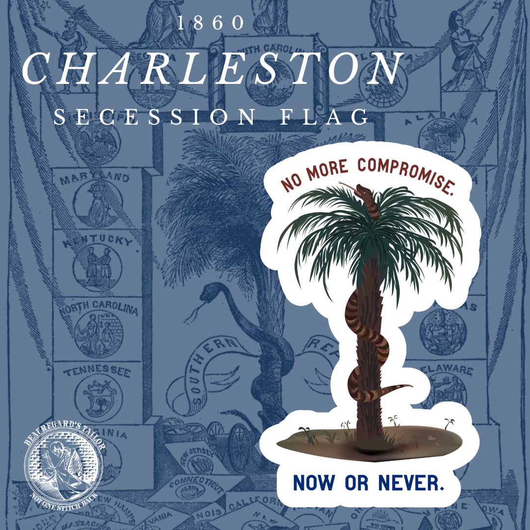 "No More Compromise" Charleston Secession Flag Stickers