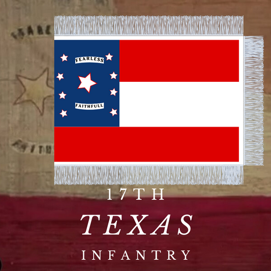 "Fearless - Faithful" 17th Texas Infantry Flag Stickers/Magnets