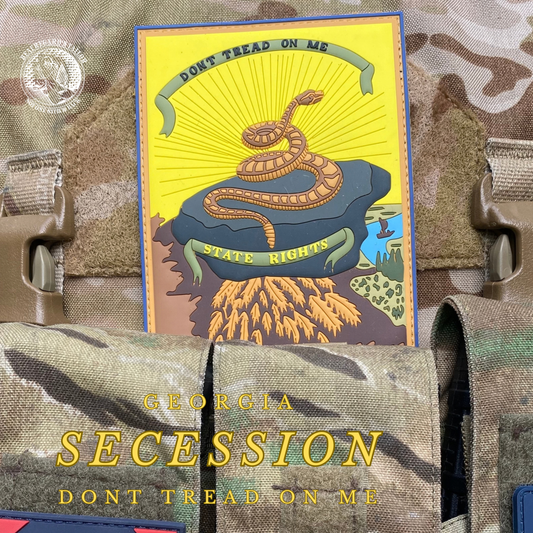 Don't Tread on Me - State Rights  - Georgia Secession Flag PVC Patch