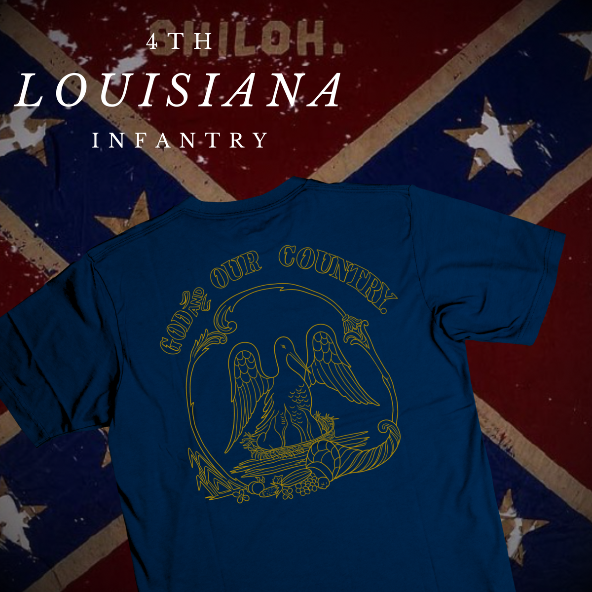 "God and Our Country" 4th Louisiana Infantry Shirt