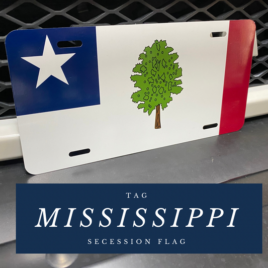 Republic of Mississippi Secession Flag Car Tag/Plate