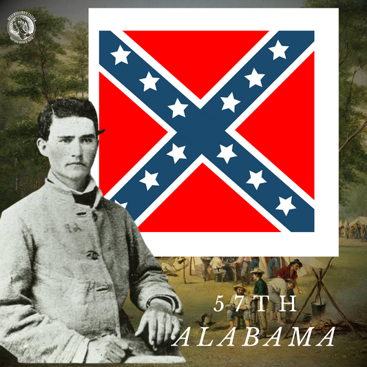 57th Alabama Infantry Flag Stickers