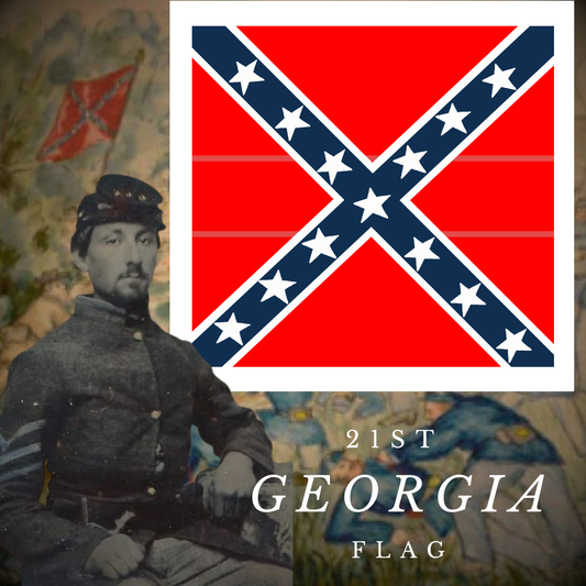 21st Georgia Infantry Flag Stickers/Magnet