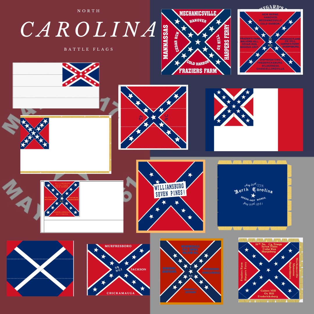 North Carolina Battle Flag Sticker Set – Beauregard's Tailor