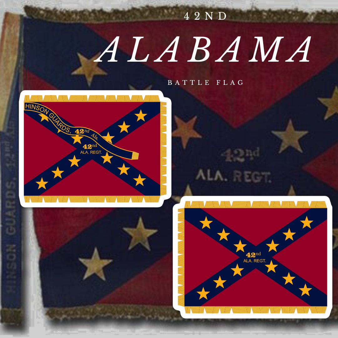 42nd  Alabama Flag Stickers