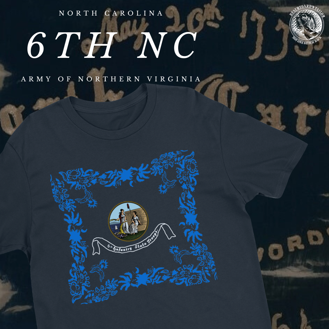 "Deeds Not Words" 6th North Carolina Flag Shirt