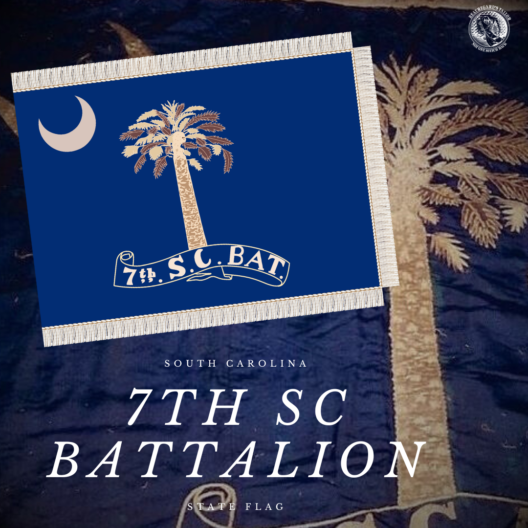 7th South Carolina Infantry Battalion State Flag Stickers/Magnet