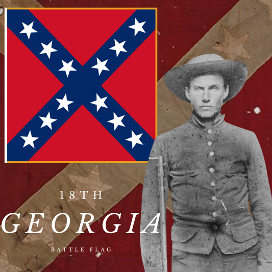 18th Georgia Infantry Flag Stickers/Magnet