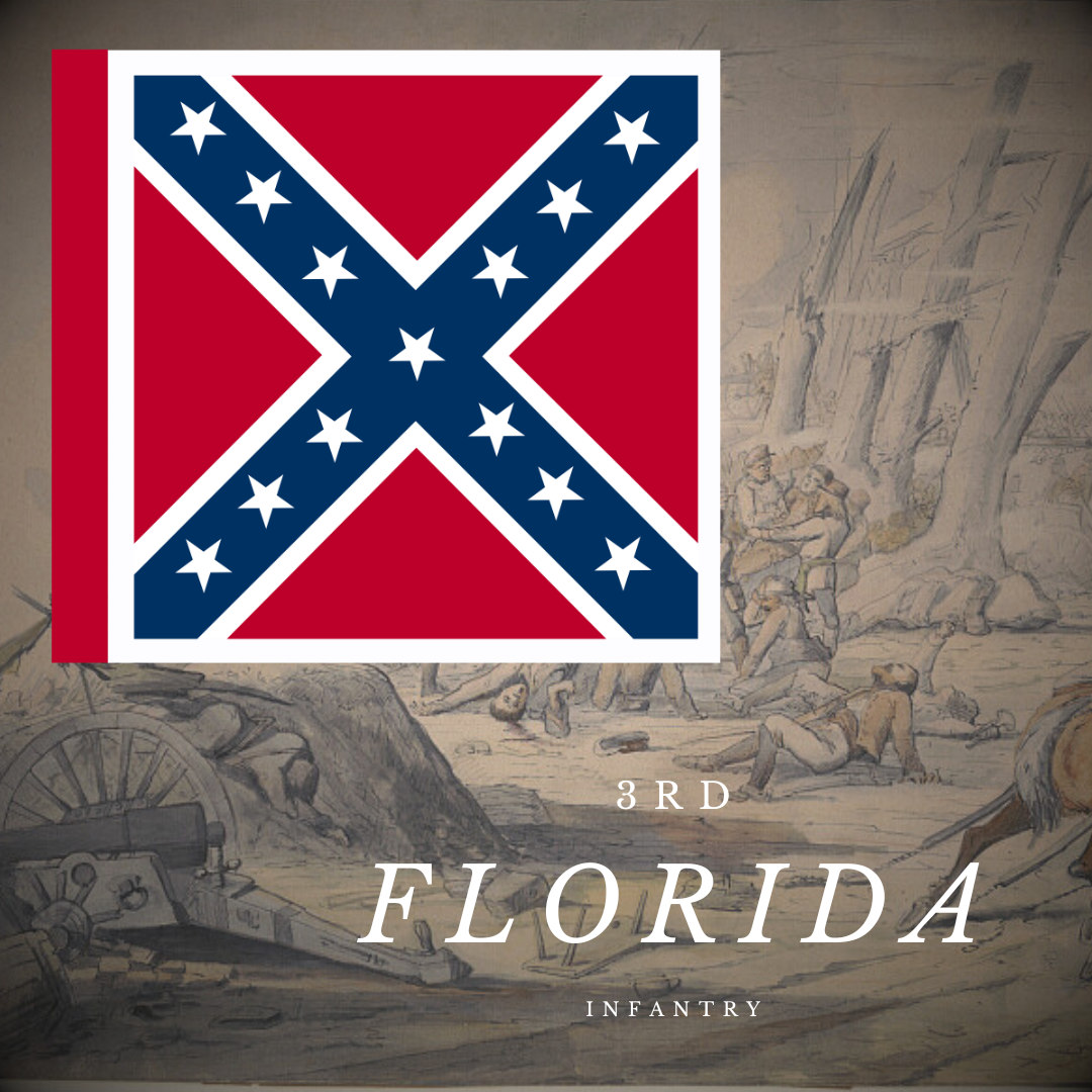 3rd Florida Infantry Flag Stickers/Magnet