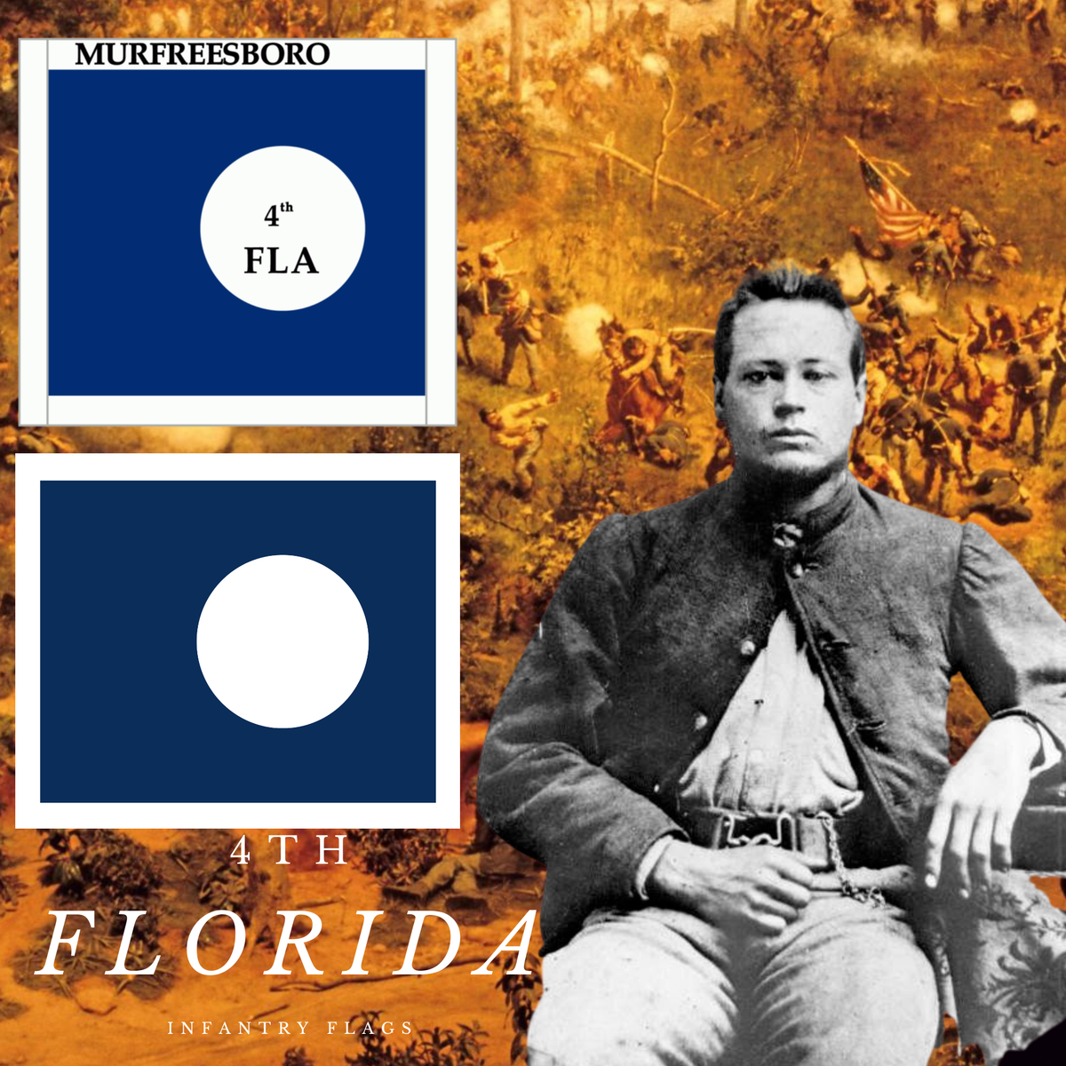 4th Florida Hardee Flags Stickers/Magnets