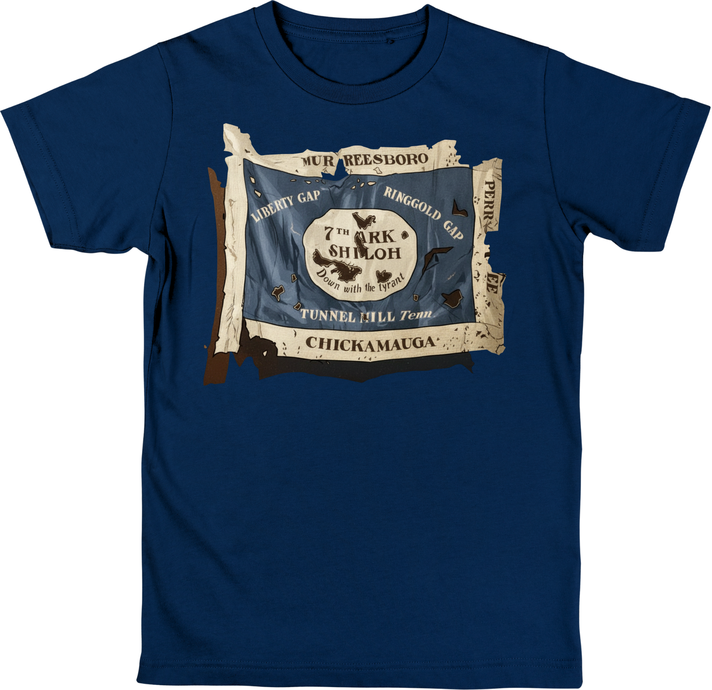 6th and 7th Arkansas Infantry Flag "Battle Damaged" Shirt