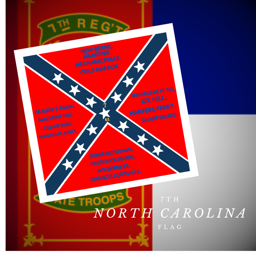 7th North Carolina Infantry Battle Flag Stickers