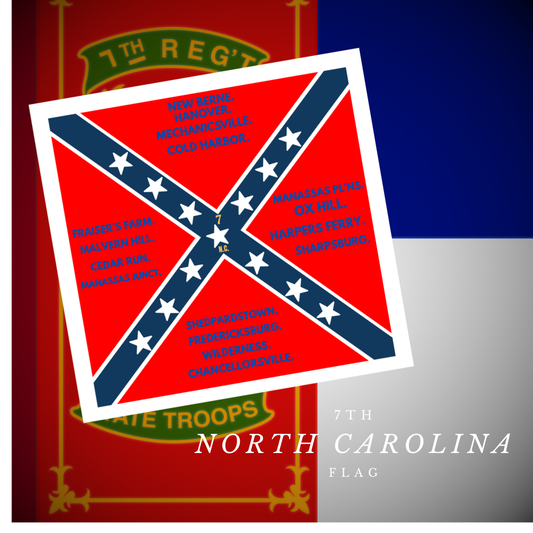 7th North Carolina Infantry Battle Flag Stickers