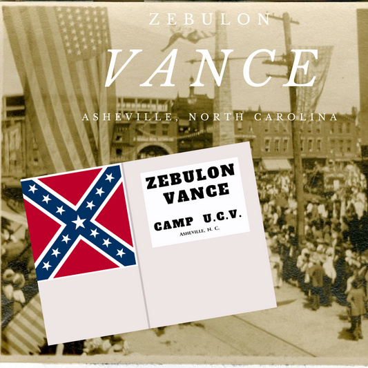 Zebulon Vance Camp U.C.V. Asheville, NC Flag Stickers