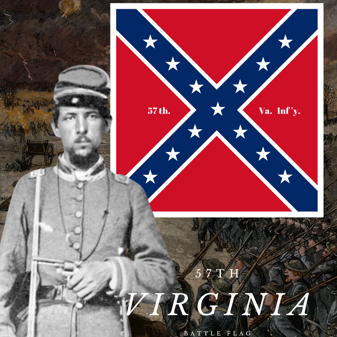 57th Virginia Infantry Flag Stickers/Magnet