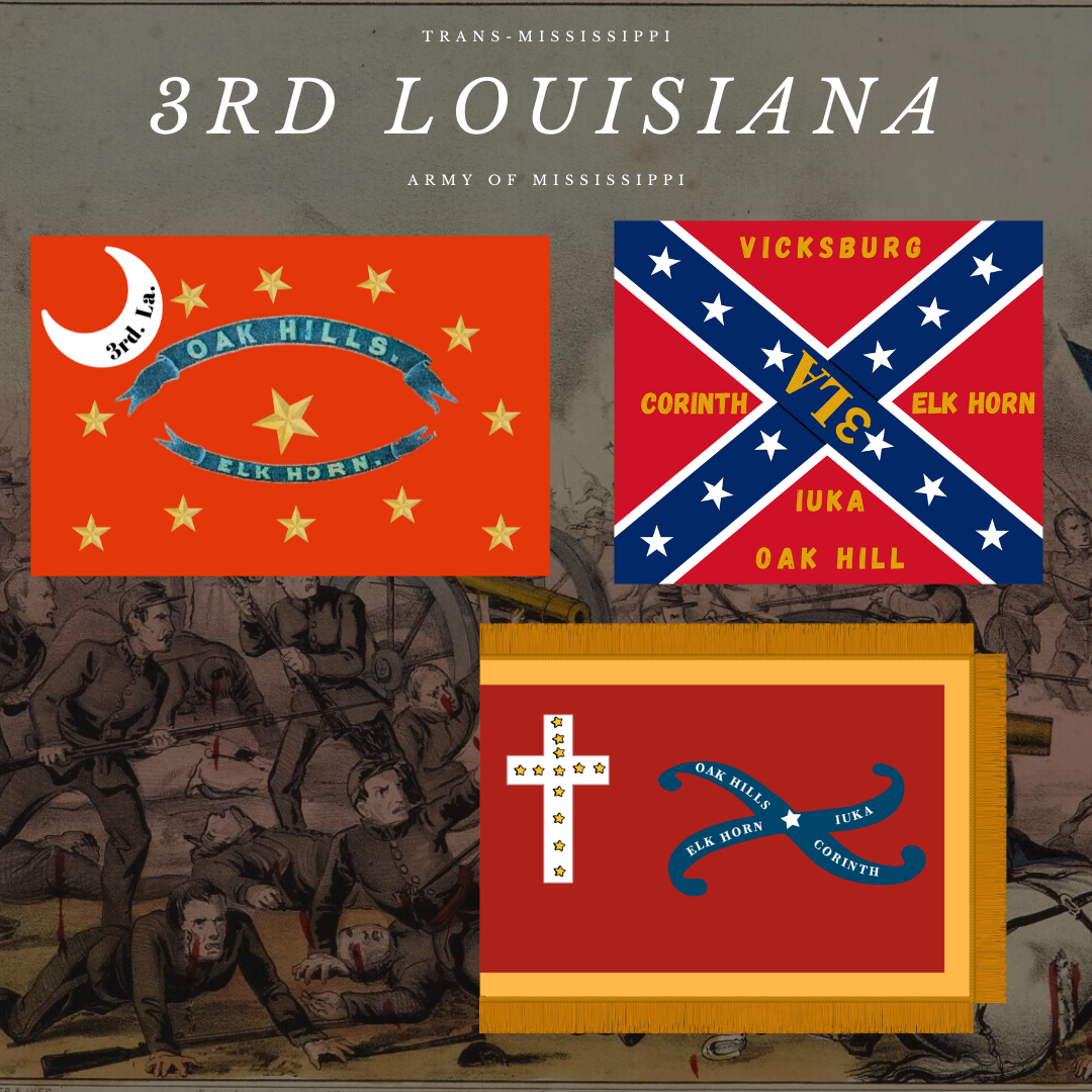 3rd Louisiana Infantry  Flag Sticker Set