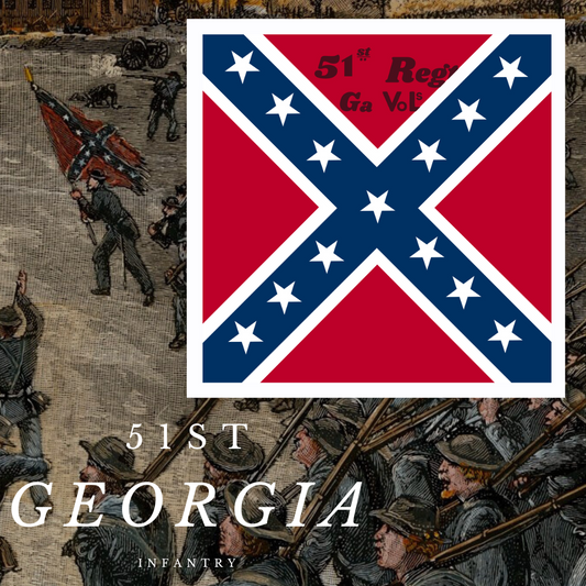 51st Georgia Infantry Flag Stickers/Magnet