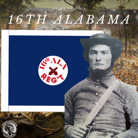 16th  Alabama Hardee Flag Stickers