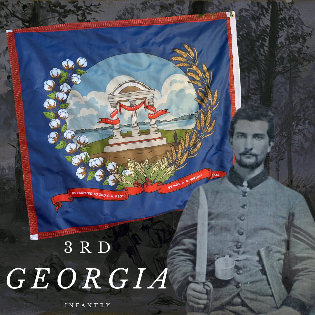 "Pro aris et focis" - "for hearth and home" - 3rd Georgia Regimental Flag