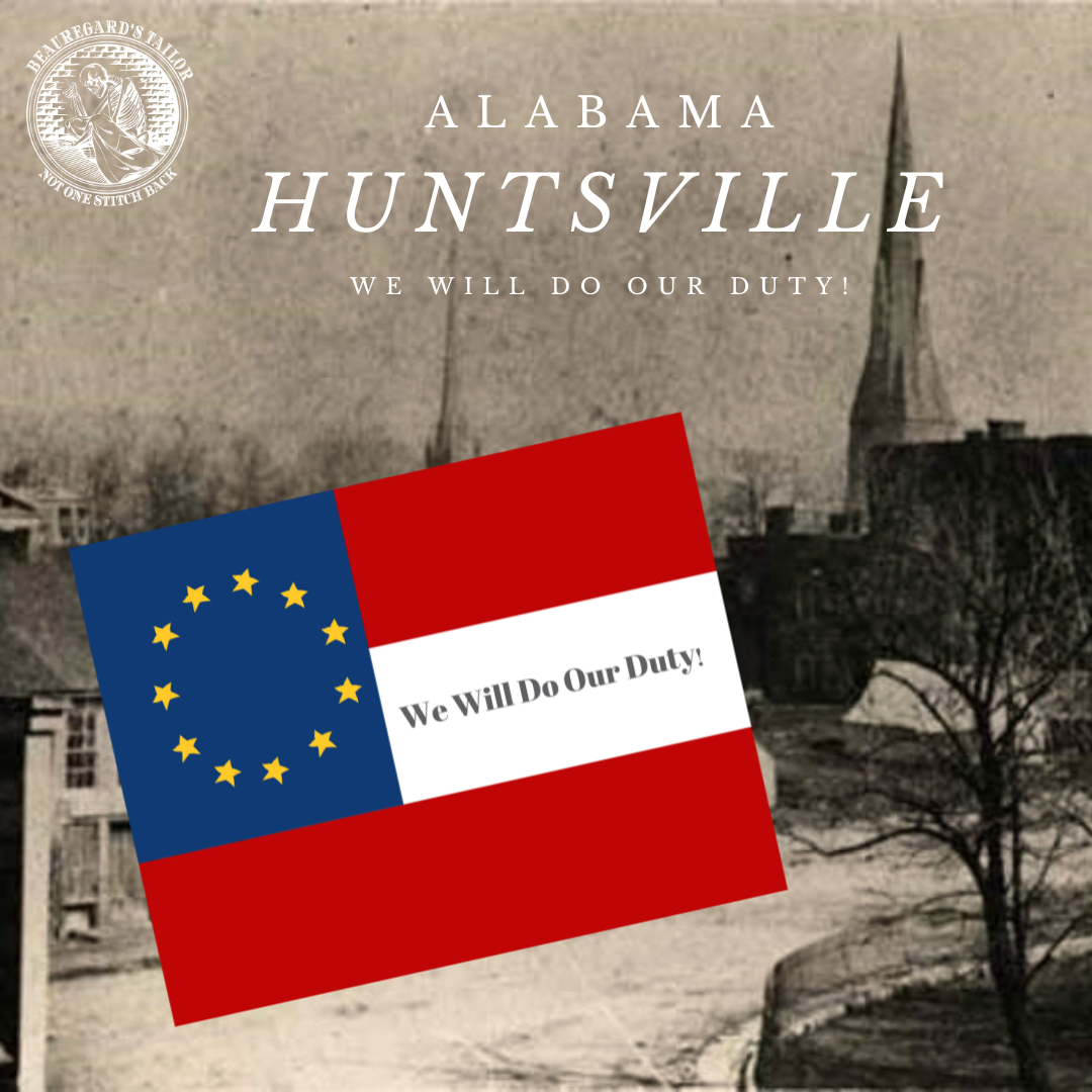 "We will do our duty!" Huntsville, Alabama 1st National Flag Stickers