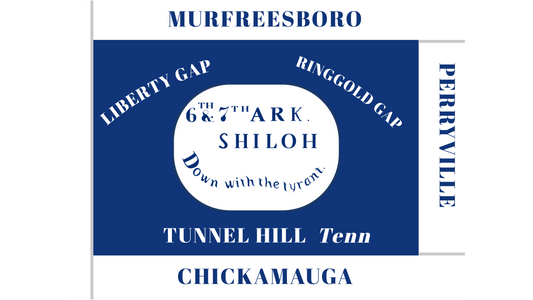 6th and 7th Arkansas Infantry Hardee Flag Stickers